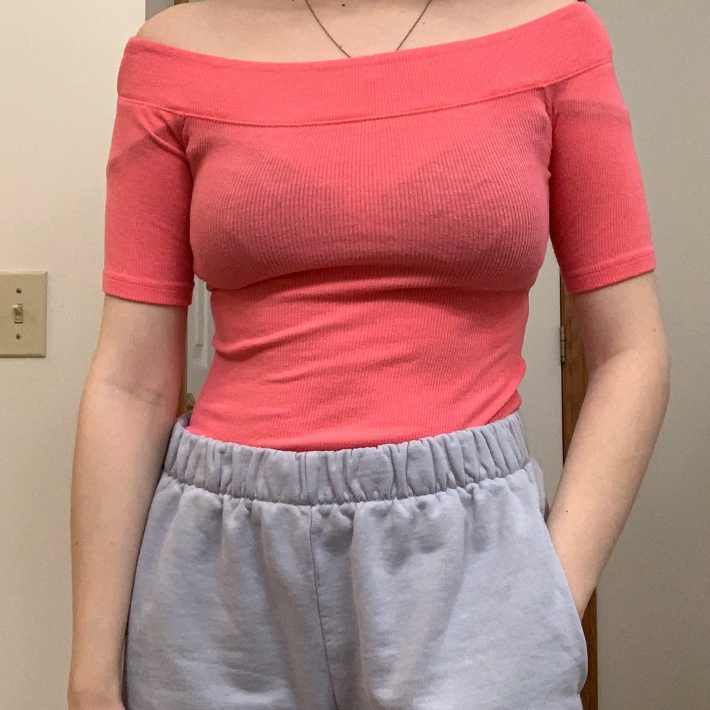 So Pink Off the Shoulder Top